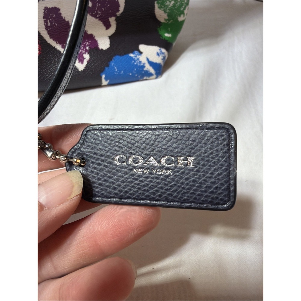coach flower leather tote purse - Picture 2 of 2